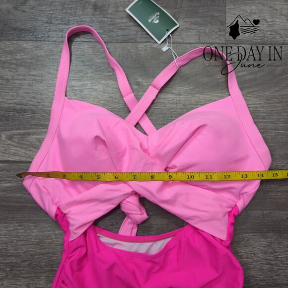 Eomenie Cross Front Cut Out One Piece Swimsuit Size S - Picture 5 of 7